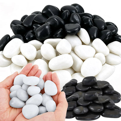 0.66Lb High Polished Natural Pebbles for Fish Tank Aquarium, Plant Vases, Courtyard Garden Landscape & Horticultural Decoration