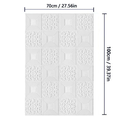 70cm*1M 3D Brick Pattern Wall Panels Wallpaper DIY Waterproof for Living Room Bedroom Kitchen Background Wall Decoration