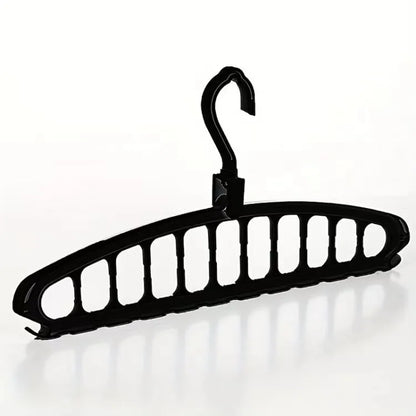 Multi functional clothes hanger, dormitory, household clothes hanging, folding clothes hanger, 11 hole clothes rack storage tool