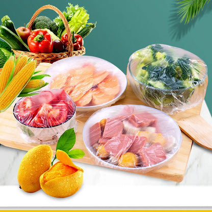 Reusable Disposable Food Cover Plastic Wrap Durable Elastic Food Lids for Bowls Elastic Plate Covers For Kitchen Food Saver Bag