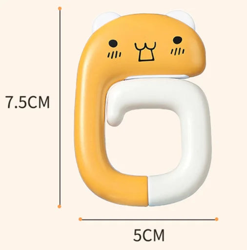 Strong Load-Bearing Desktop Bag Hook Table-Side Non-Slip Schoolbag Key Hanger Hook Foldable Cartoon Animal Hooks