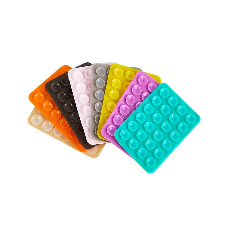 8cm Double Side Silicone Suction Pad For Mobile Phone Fixture Suction Cup Backed Adhesive Silicone Rubber Sucker Pad For Fixing