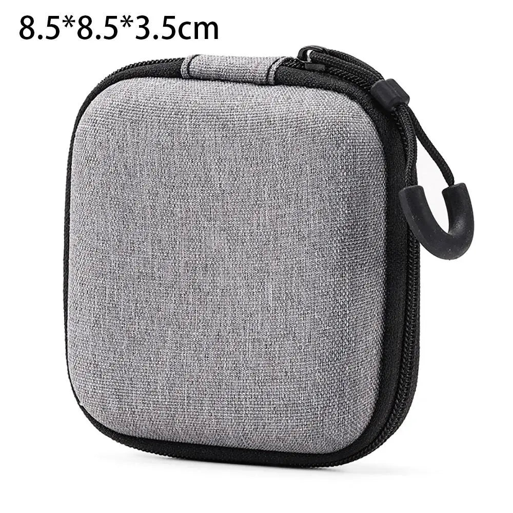 1Pcs Mini EVA Storage Bag Pouch Carrying Bag Zipper Earphone Case For Airpod Earphone/Phone/Charging Cable Digital Accessories