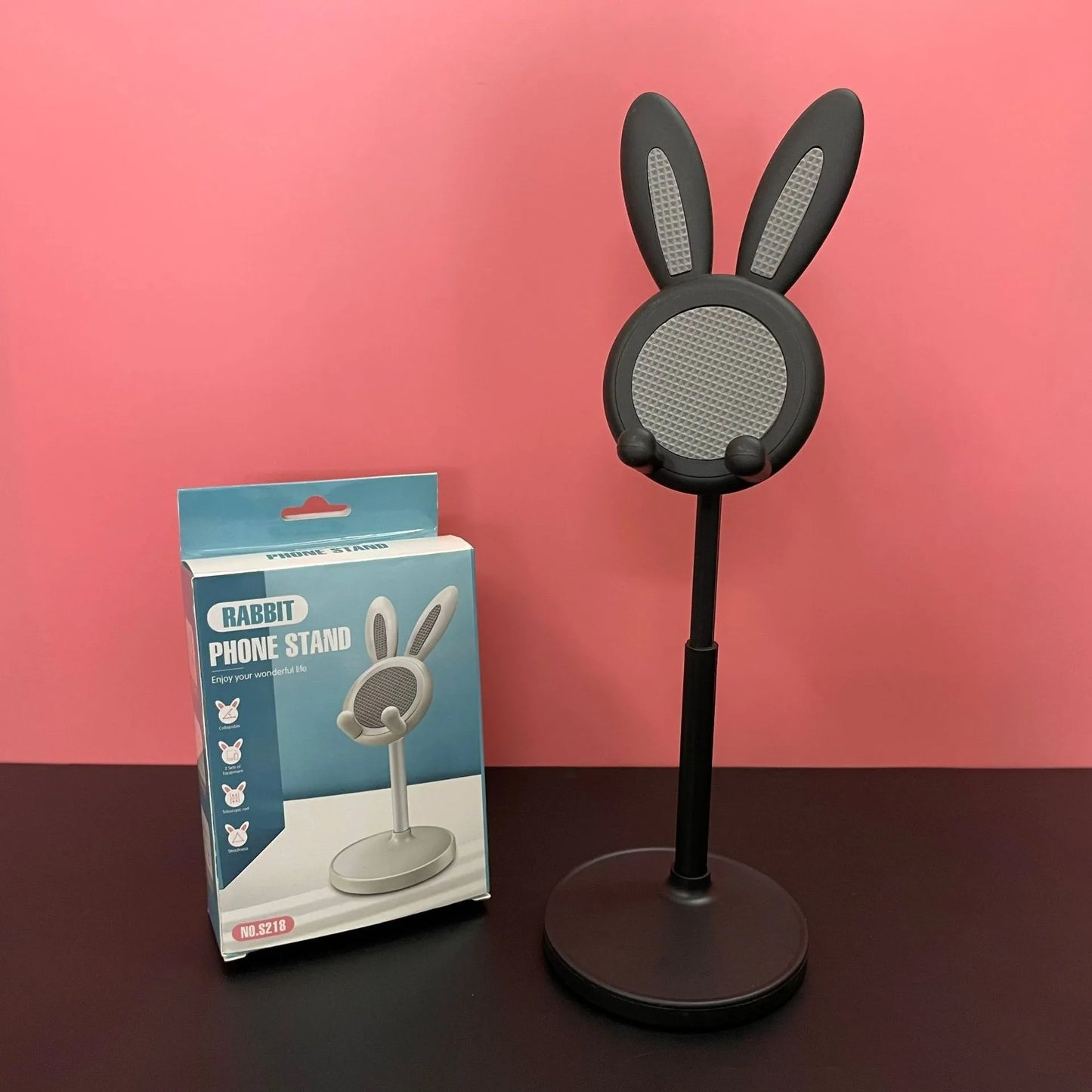 Cute Rabbit Mobile Phone Stand Desktop Can Be Lifted And Adjusted Desktop Lazy Person Selfie Watch Video Music Support Bracket
