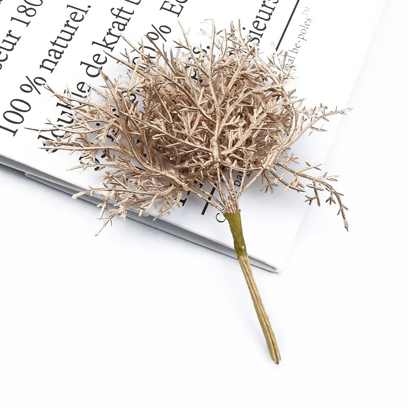 Artificial Plants Cheap Festival Leaves Vases for Home Decor Wedding Bridal Accessories Clearance Diy Gifts Candy Box Plastic