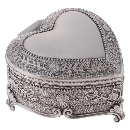 Heart Jewelry Box Container Retro Jewelry Container Trinket Case Holder Organizer  Storage European Style for Home Decor