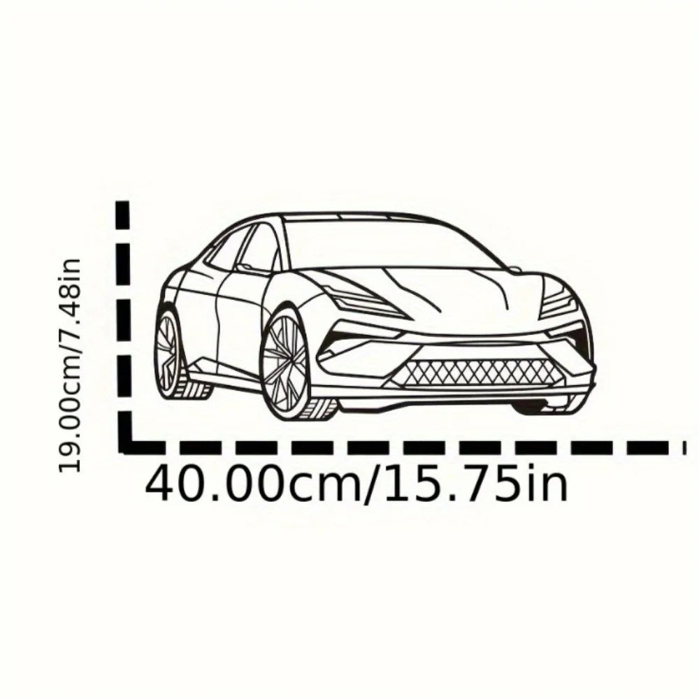 HelloYoung Metal Racing Car Wall Art Durable Sports Decor for Kids Room