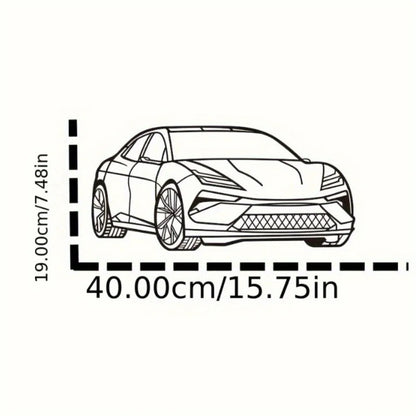 HelloYoung Metal Racing Car Wall Art Durable Sports Decor for Kids Room