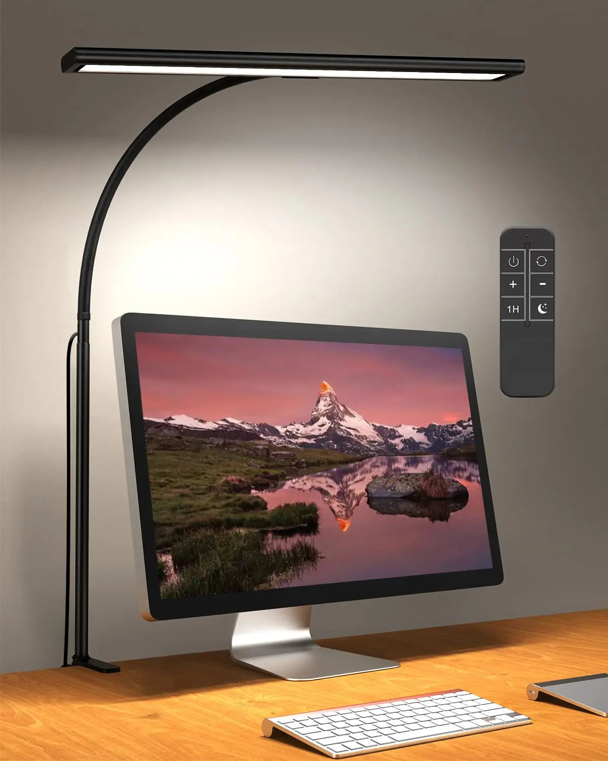 Gooseneck USB Clip On Night Reading Light with 3 Colors and 10 Levels Adjustable No remote control