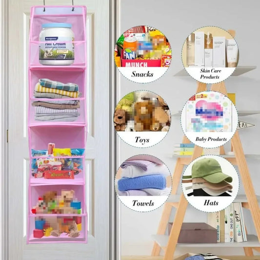 Multi-functional Fabric Hanging Bag for Behind the Door Multi-layer Storage Hanging Bag Miscellaneous Organizer Storage Hanging