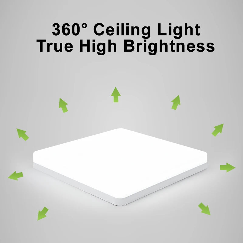 LED Ceiling Lights Square Neutral Light 16W 34W Interior Home Decor Simple Ceiling Lighting Bathroom Bedroom Kitchen Living Room