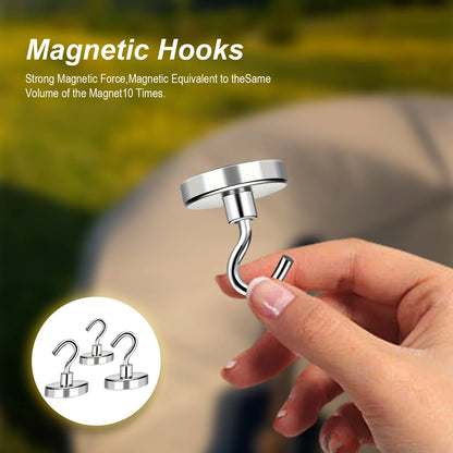 Magnetic Hooks Super Strong Magnets Neodymium Magnet Powerful Magnets Hanging Hooks for Bathroom Kitchen Organizers
