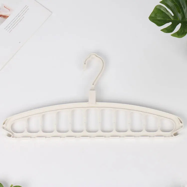 Multi functional clothes hanger, dormitory, household clothes hanging, folding clothes hanger, 11 hole clothes rack storage tool