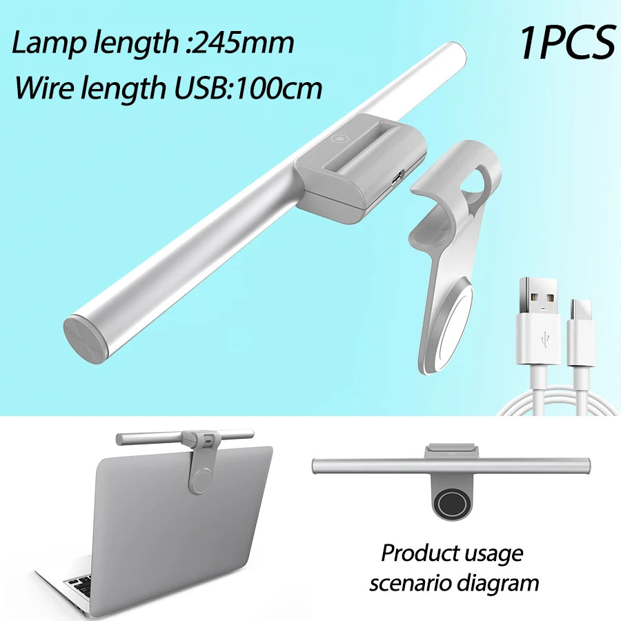 LED Monitor Light Bar Dimmable Night Light with 3 Colors Desk Lamp Learning Office Reading Eye Protection Screen Hanging Light