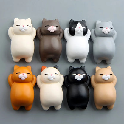 6/8Pcs, cartoon cat refrigerator magnets, decorative refrigerator magnets, kitchen and home decor