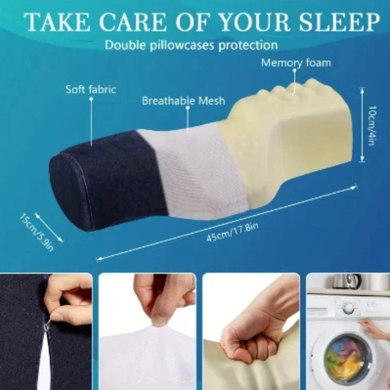 Orthopedic Neck Pillow: Superior Cervical Support Soft Memory Foam, Breathable Washable, Ideal for Every Sleeper