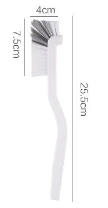 Japanese Style Sink Brush Cleaning Cup Brush with Long Handle Elbow Design Tail Hole Wall Hanging Crevice Cleaning Accessories