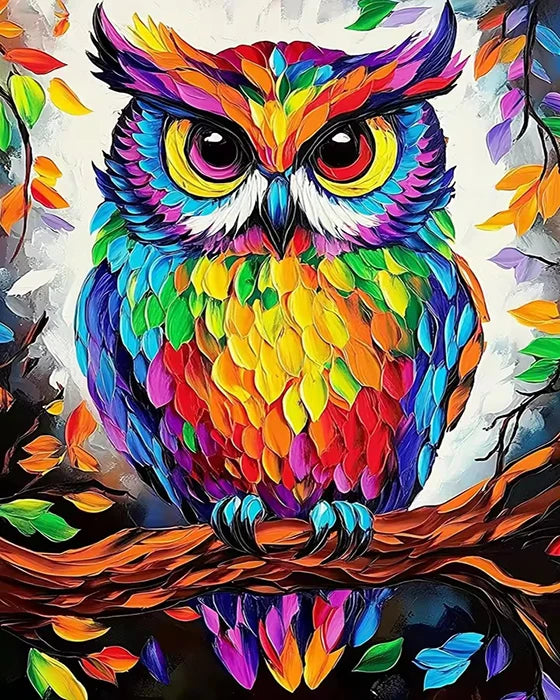 HUACAN Owl Animal Painting By Numbers On Canvas Flower Coloring On Canvas By Adult Pictures Drawing Art Kits Home Decor Gift