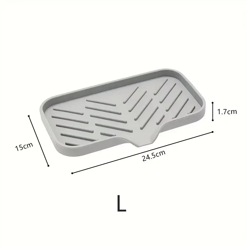 Kitchen Sink Sponge Holder Silicone Soap Dish Bar Soap Holder Self Draining Anti-slip Storage Rack Bathroom Kitchen Supplies