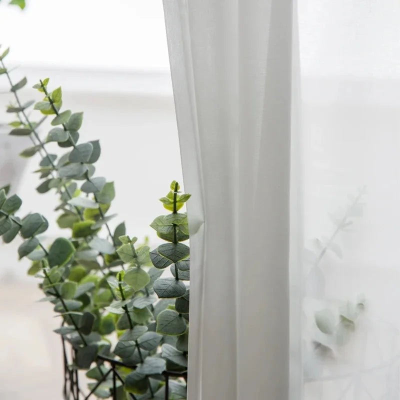 S Fold Wavy Curtains Super Soft Snow Pure White Window Tulle Wave Curtains for Living Room Big Chiffon Sheer Voile Bedroom