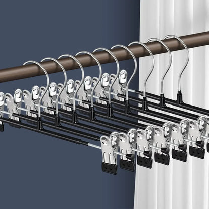 5/10/20 Pcs Rack Clip Stainless Steel Trousers Wardrobe Clip Anti-slip Clothespin Pants Clamp Clothes Hanger for Skirt