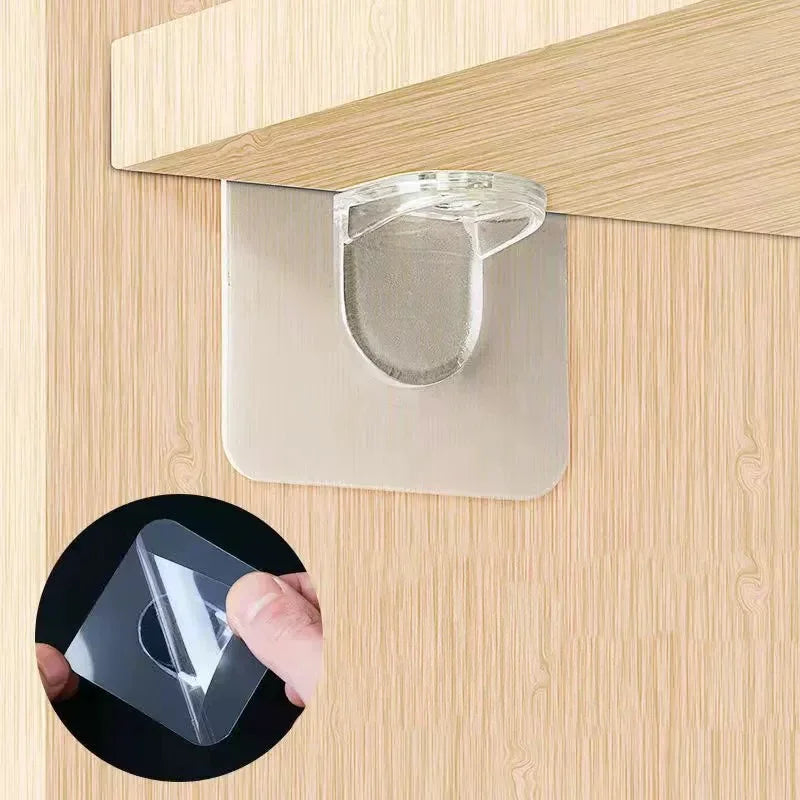 Shelf bracket adhesive nail self-adhesive wardrobe shelf bracket clip wall hanging bracket partition non punching strong bracket