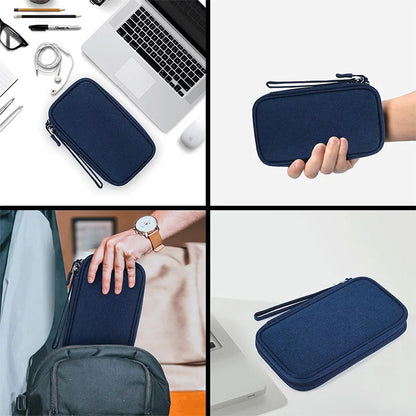 NEW Travel Organizer Bag USB-Cable Storage Organizers Pouch Carry Case Portable Waterproof Double Layers Storage Bags Cable Cord