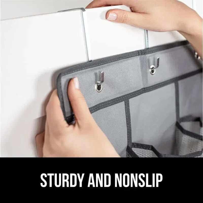 Wall Mount Door Hanging Shoe Organizer 24 Pocket Storage Rack For Sundries