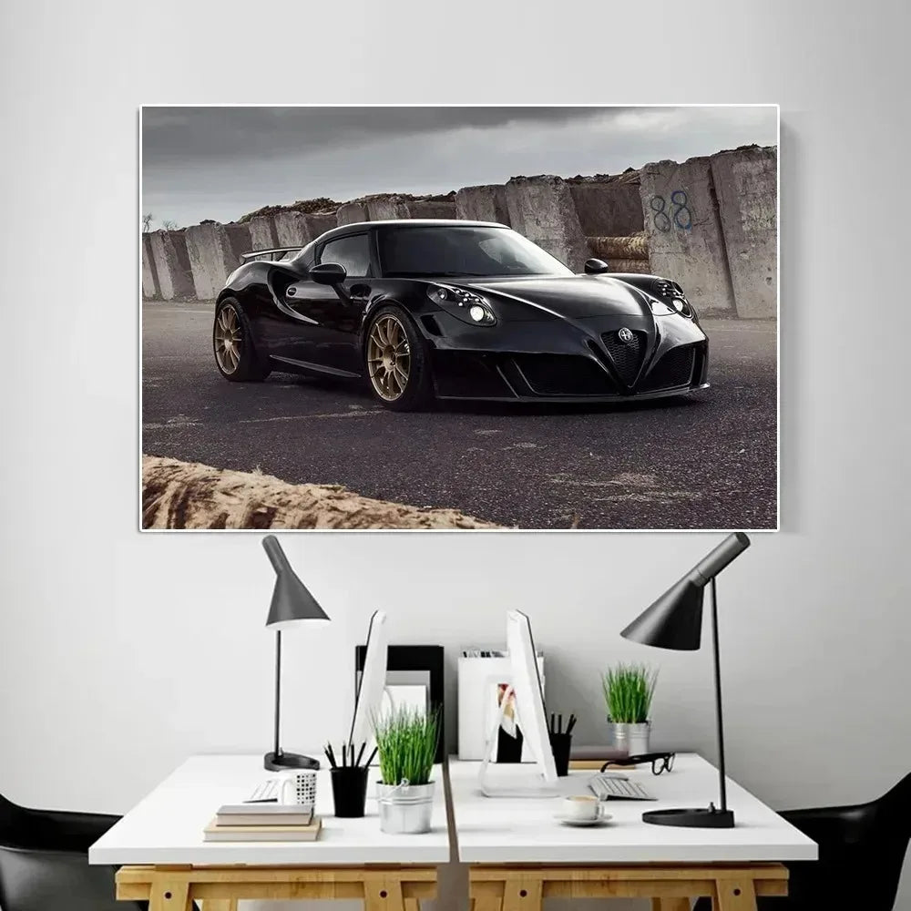 Famous Luxury Sports Car Mercedes Wall Art Minimalist Print Canvas Painting Posters for Bedroom Modern Home Decor