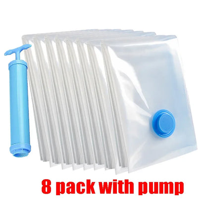 Vacuum Storage Bags For Clothes,Bedding,Space Saving Bags Storage Vacuum Seal Packet,Folding Compressed Organizer Bag