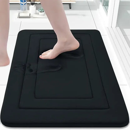 Thickened flannel absorbent floor mat entrance carpet bathroom mat entrance anti-slip mat entrance door mat toilet mat