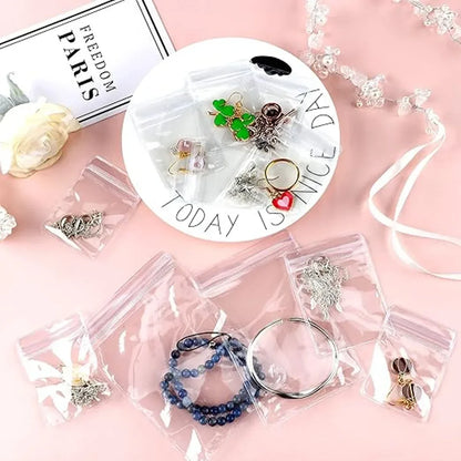 Clear Earring Bags Waterproof Bags Thickened Reusable Storage Pouch for Jewelry Rings Necklace Bracelet
