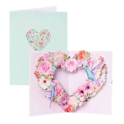Cymbidium Orchids Pop-up Greeting Card with Envelope Flowers Postcard Floral Birthday Cards Valentines Gifts Creative Home Decor