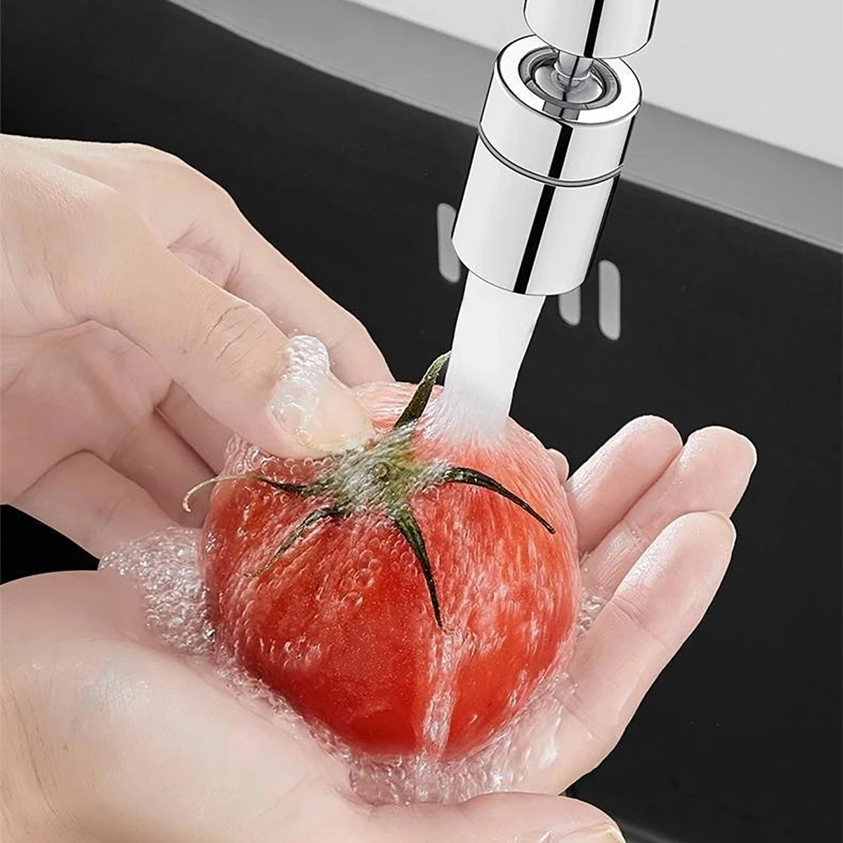 360° Rotary Kitchen Faucet Spray Head Filter washbasin Splash proof Adapter 2 Mode adjustable Kitchen Sink Faucet Aerator Crane