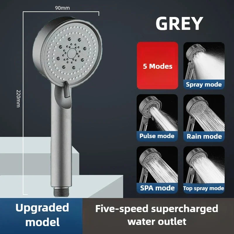 High Pressure Shower Head 3 Modes Adjustable Filter Shower Head Set New Bathroom Shower Head Accessories Sprayer