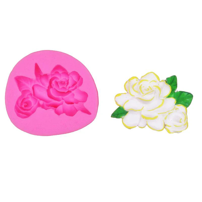 Frangipani Gardenia Flower Silicone Candle Mold DIY Handmade Soap Soy Wax Scented Candle Plaster Ornaments Molds Home Decor