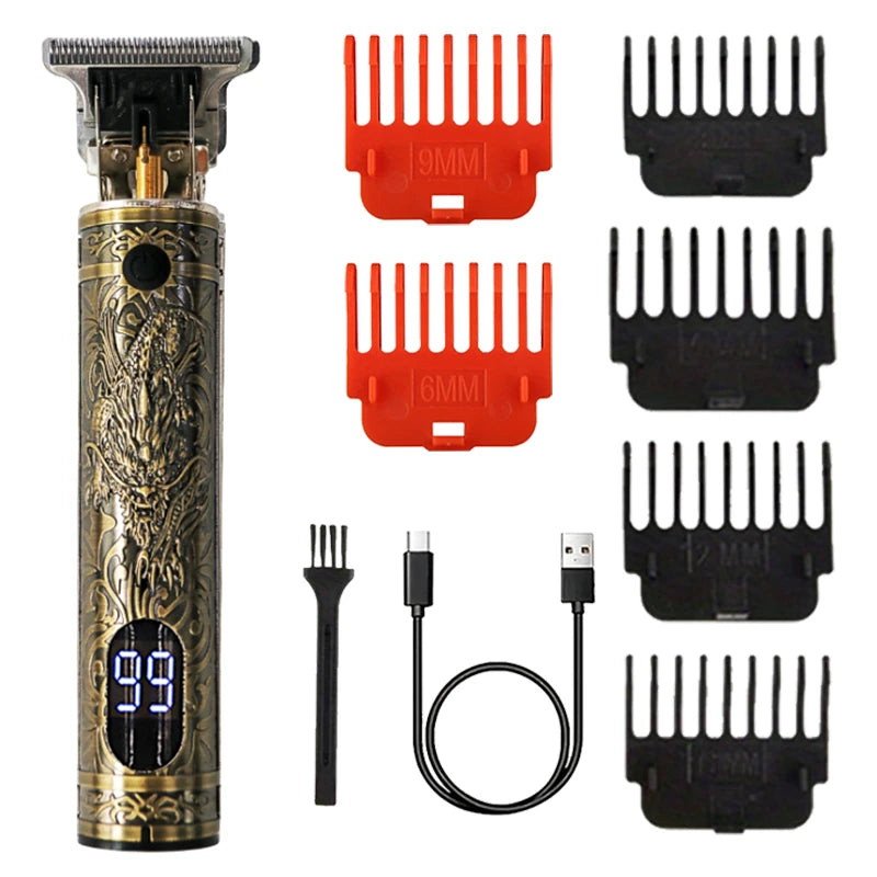 Vintage Hair Clipper USB Charging Hair Cutting Machine Electric Hair Trimmer Portable Shaver Professional Barber Boyfriend Gift