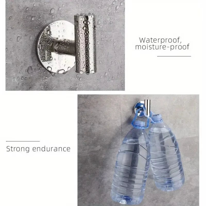 1pcs, No punching self-adhesive hook, Stainless steel bathroom hook,bathroom accessories kitchen organizer