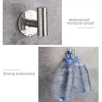 1pcs, No punching self-adhesive hook, Stainless steel bathroom hook,bathroom accessories kitchen organizer
