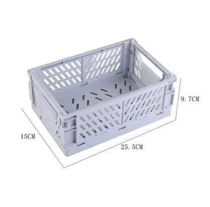 Plastic Foldable Storage Crate Folding Box Basket Stackable Cute Makeup Jewellery Toys Boxes for Storage Box Organizer Portable