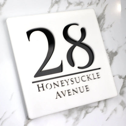 Personalized Custom Acrylic Modern House Numbers Sign Door Address Street 3D Letter Number Plaques Outdoor Name Home Decor Plate