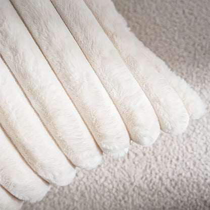 1pc  Plush Decorative Throw Pillow Cover Fuzzy Striped Soft Throw Pillow Covers Cushion Covers for Sofa living room Bedroom