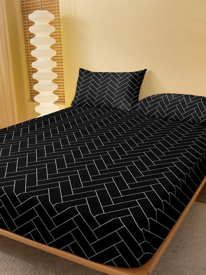 Four Seasons Men and Women Simple Fashion Printing Sanded Bedspread Home Bedroom Hotel