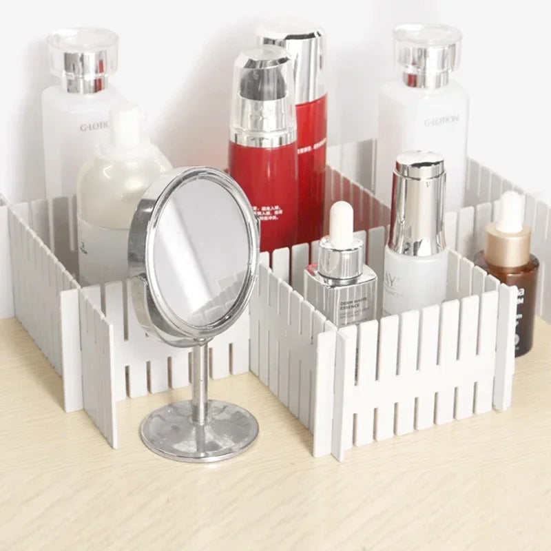 4/8 Pieces Adjustable Drawer Divider Partition Durable Storage Cosmetic Socks Underwear Drawer Clothes Organizer Cabinets