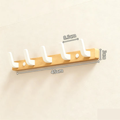 Coat Rack Wall Mount shelf Entryway Wall Hanger for Towels Wooden Coat Hooks Hook Storage Rack  for Bedroom Bathroom Kitchen