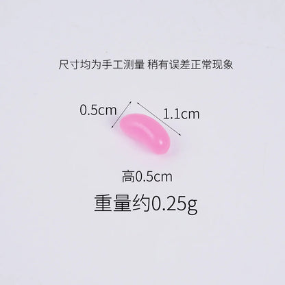 20pcs Mini Candy Fondant Fruit Candy Pop Artificial Candy Beans Miniature Food Play Handmade Simulation Home Decor Decorations
