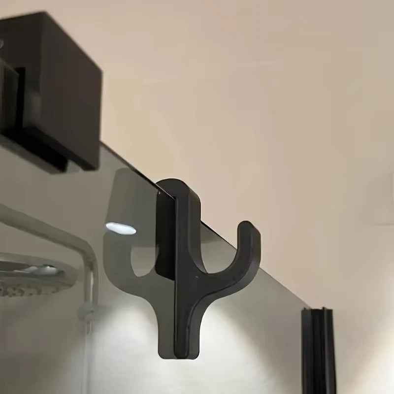 New Modern Plastic Shower Hook Suitable for 8mm Glass Doors Bathroom Organizer, Towels and Clothes Holder Bathroom Accessories