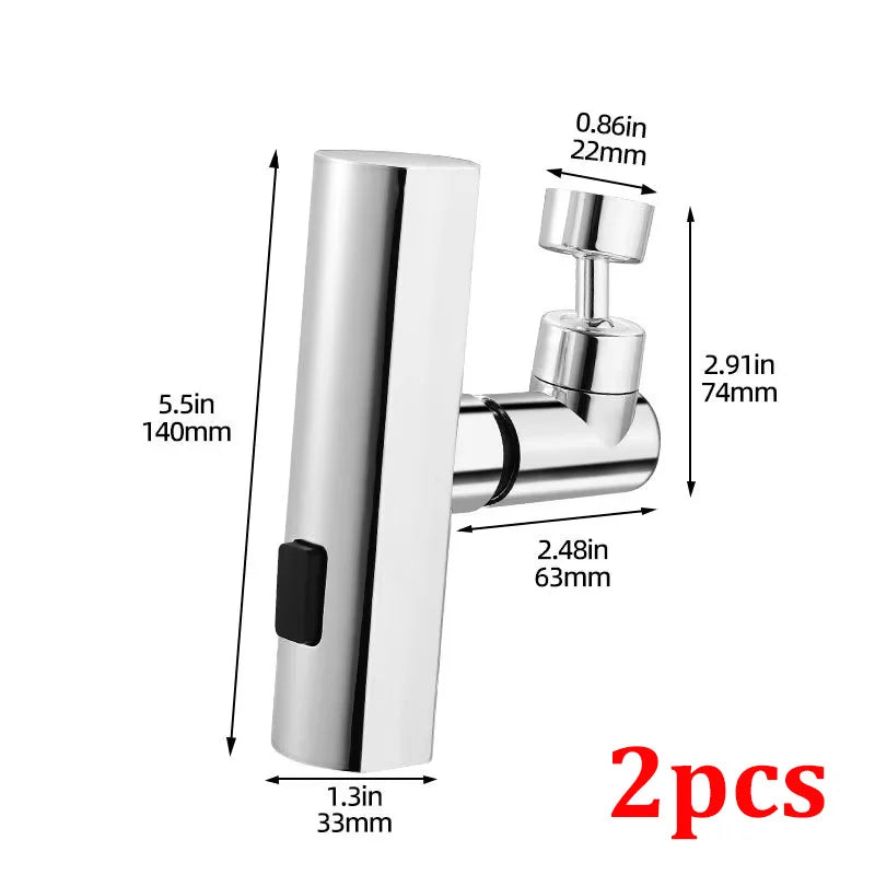 New Kitchen Waterfall Three-mode Universal Swivel Extension Faucet Splash-proof Nozzle Sink Multi-function