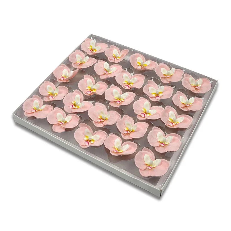 High QualityButterfly Orchid Head Phalaenopsis Artificial Flower Wedding Bouquet DIY Gift Box Party Home Decor  Fragrant Flower
