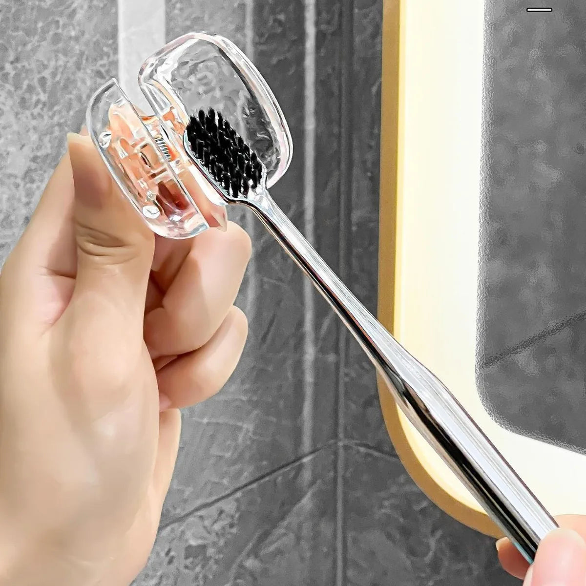 Toothbrush Head Covers Travel Protector Case Color Combo Clip Portable for Household Camping Durable Plastic
